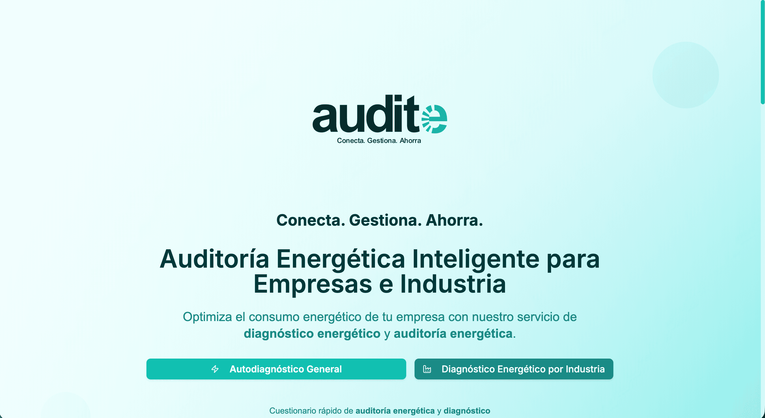 AuditE – Plataforma de Diagnóstico Energético